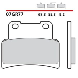 07GR77SC - Pastiglie Freno Brembo sinterizzate racing (1 coppia per 1 disco)