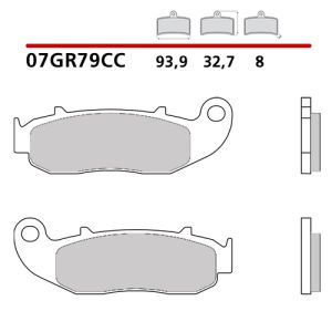 07GR79CC - Pastiglie freno Brembo carbon ceramica