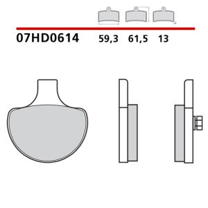 07HD0614 - Pastiglie Freno Brembo Carbon Ceramica (1 coppia per 1 disco)