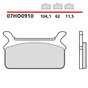 07HD0910 - Pastiglie Freno Brembo (1 coppia per 1 disco) HARLEY DAVIDSON