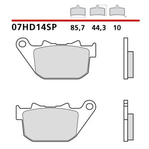 07HD14SP - Pastiglie Freno Brembo sinterizzate posteriore (1 coppia per 1 disco) HARLEY DAVIDSON