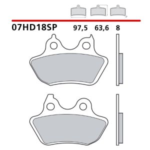 07HD18SP - Pastiglie Freno Brembo sinterizzate posteriore (1 coppia per 1 disco) HARLEY DAVIDSON