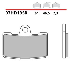 07HD19SR - Pastiglie Freno Brembo pastiglie racing per Buell 1125 CR - R e XB - EBR 1190 RX (4 pastiglie per 1 disco)