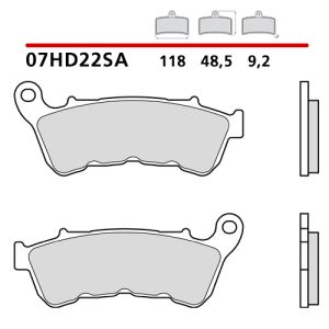 07HD22SA - Pastiglie freno Brembo Sinterizzate Strada Anteriori (1 coppia per 1 disco)