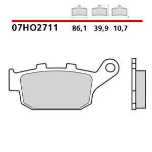 07HO2711 - Pastiglie Freno Brembo carbon ceramica (1 coppia per 1 disco)