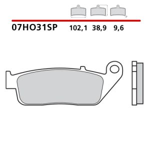 07HO31SP - Pastiglie Freno Brembo sinterizzate strada posteriori (1 coppia per 1 disco)