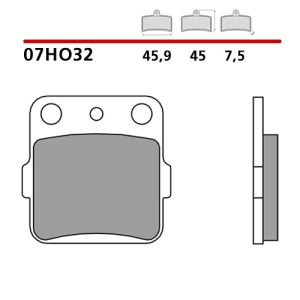 07BB3235 - Pastiglie Freno Brembo Brembo Genuine Parts (1 coppia per 1 disco)
