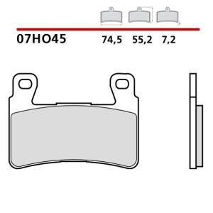 07HO45SC - Pastiglie Freno Brembo sinterizzate racing (1 coppia per 1 disco)