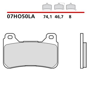 07HO50LA - PASTIGLIE FRENO BREMBO SINTERIZZATE STRADA (1 COPPIA PER 1 DISCO)