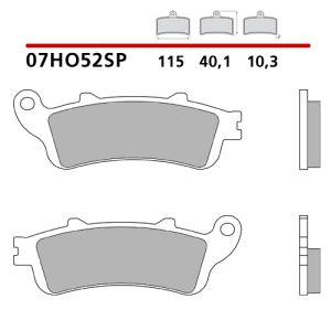 07HO52SP - Pastiglie Freno Brembo sinterizzate strada posteriori Honda GL 1800 (1 coppia per 1 disco)