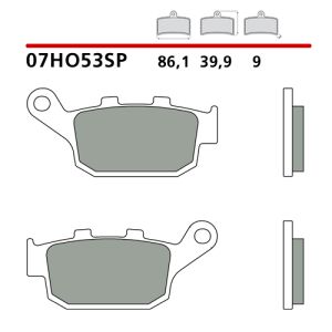 07HO53SP - Pastiglie Freno Brembo sinterizzate strada posteriori (1 coppia per 1 disco)