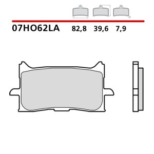 07HO62LA - Pastiglie Freno Brembo Sinterizzate Strada long life per Honda (vedi descrizione)
