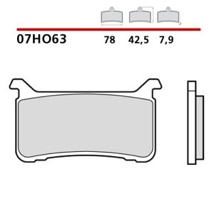 07HO63SR - Pastiglie Freno Brembo per CBR 600 RR 21- CB 1000 R 18- sinterizzate sportive (2 coppie per 1 disco)