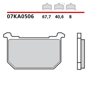 Pastiglie Freno Brembo 07KA0506 Genuine Parts (1 coppia per 1 disco)