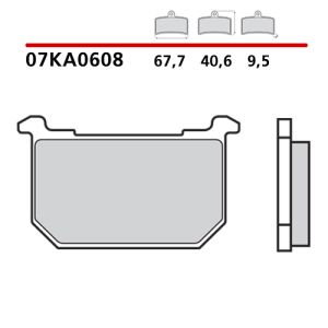 Pastiglie Freno Brembo 07KA0608 Genuine Parts (1 coppia per 1 disco)