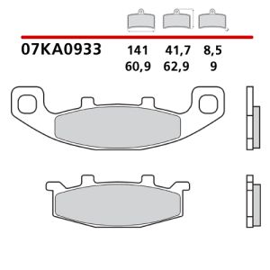 07KA0933 - Pastiglie Freno Brembo Genuine Parts (1 coppia per 1 disco)