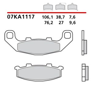 Pastiglie Freno Brembo Genuine Parts codice 07KA1117 (1 coppia per 1 disco)