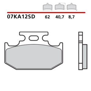 Pastiglie Freno Brembo codice 07KA12SD (1 coppia per 1 disco)