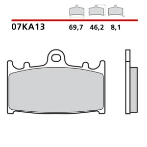 07KA13SC - Pastiglie Freno Brembo sinterizzate racing strada/pista (1 coppia per 1 disco)