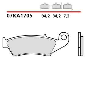 07KA1705 - Pastiglia Brembo carbon ceramica (1 coppia per un disco)