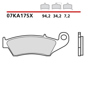 07KA17SX - Pastiglie Freno Brembo sinterizzate cross supermotard (1 coppia per 1 disco)