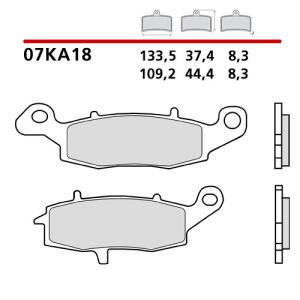 07KA19SC - Pastiglie Freno Brembo sinterizzate racing strada pista (1 coppia per 1 disco)
