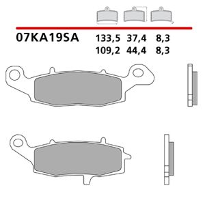 07KA19SA - Pastiglie Freno Brembo sinterizzate strada (1 coppia per 1 disco)