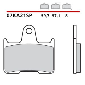 07KA21SP - Pastiglie Freno Brembo sinterizzate strada posteriori (1 coppia per 1 disco)