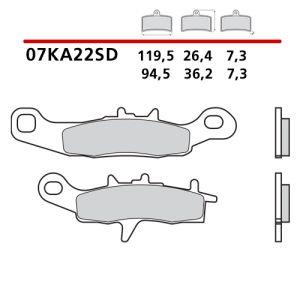 Pastiglie Freno Brembo 07KA22SD sinterizzate off-road (1 coppia per 1 disco)