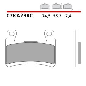 07KA29RC - Pastiglie Freno Brembo pastiglie per Kawasaki Zx-6R 636 13- 24 extreme racing (2 coppie per 1 disco)