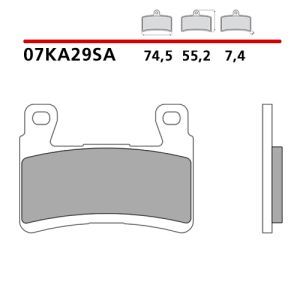 07ka29sa - Pastiglie Freno Brembo pastiglie per Kawasaki Zx-6R 636 13-24 racing (2 coppie per 1 disco)