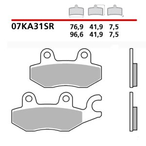 07KA31SR - Pastiglie Freno Brembo pastiglie per Kawasaki ninja 125/400 racing strada/pista (2 coppie per 1 disco)