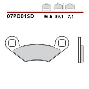 07PO01SD - Pastiglie Freno Brembo off road Polaris (1 coppia per 1 disco) 