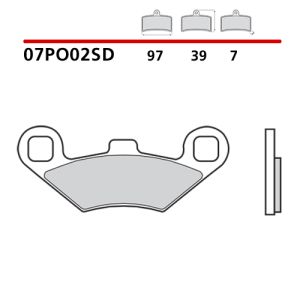 07PO02SD - Pastiglie Freno Brembo off road Polaris (1 coppia per 1 disco)