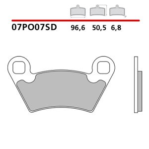 07PO07SD - Pastiglie Freno Brembo Off-Road Polaris (1 coppia per 1 disco)