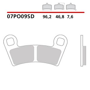 07PO09SD - Pastiglie Freno Brembo Off-Road Polaris (1 coppia per 1 disco)