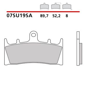07SU19SA - Pastiglie Freno Brembo sinterizzate strada (1 coppia per 1 disco) x pinza a 6 pistoncini