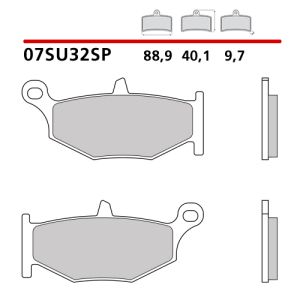 07SU32SP - Pastiglie Freno Brembo sinterizzate strada posteriori (1 coppia per 1 disco)
