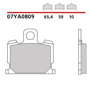 07YA0809 - PASTIGLIA Brembo carbon ceramica 