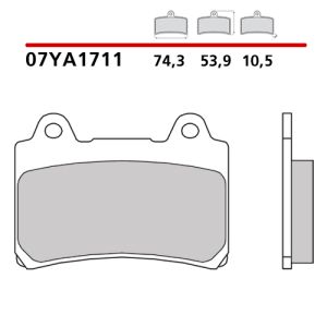 07YA1711 - Pastiglie Freno Brembo Carbon Ceramica (1 coppia per 1 disco)