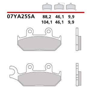 07YA25SA - Pastiglie freno Brembo Sinterizzate Strada Anteriori (1 coppia per 1 disco)