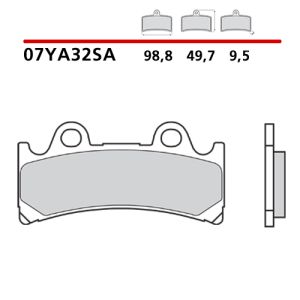 07YA32SA - Pastiglie Freno Brembo sinterizzate strada (1 coppia per 1 disco)