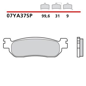 07YA37SP - Pastiglie Freno Brembo Sinterizzate Strada Posteriori (1 coppia per 1 disco)