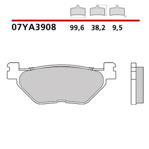 07YA3908 - Pastiglie Freno Brembo carbon ceramica (1 coppia per 1 disco)