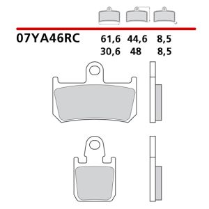 07YA46RC - Pastiglie Freno Brembo Extreme Racing (2 coppie per 1 disco) per pinza Yamaha a 6 pistoncini