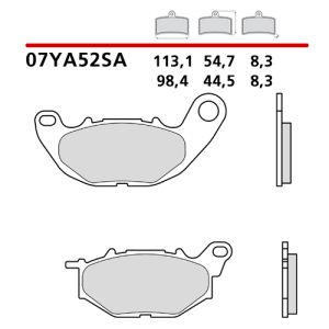 Pastiglie freno Brembo 07YA52SA Sinterizzate Strada Anteriori (1 coppia per 1 disco)