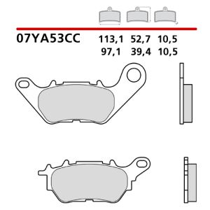 PASTIGLIE FRENO BREMBO SINTERIZZATE 07YA53CC YAMAHA