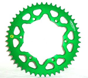 Corona 46 Denti Sitta in Ergal, passo 520, per Kawasaki vari modelli (vedi descrizione), codice 101W46-GREEN