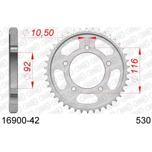 Corona 43 Denti SILVER Sitta in Ergal passo 530 per Kawasaki 1400 ZZR codice 202W43-30