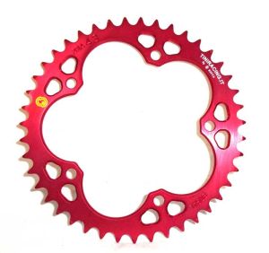 Corona ROSSA 43 denti Sitta in ergal passo 525 per MV Agusta tutte tranne monobraccio